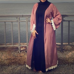 Gorgeous abaya with lace trim